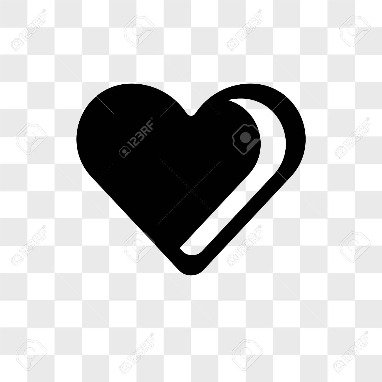 corazón negro fondo transparente png