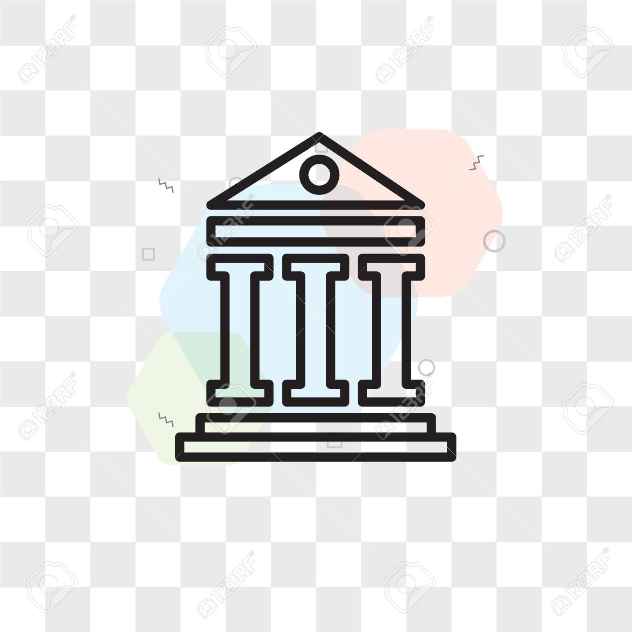 Pantheon Vector Icon Isolated On Transparent Background Pantheon Royalty Free Cliparts Vectors And Stock Illustration Image 106808936
