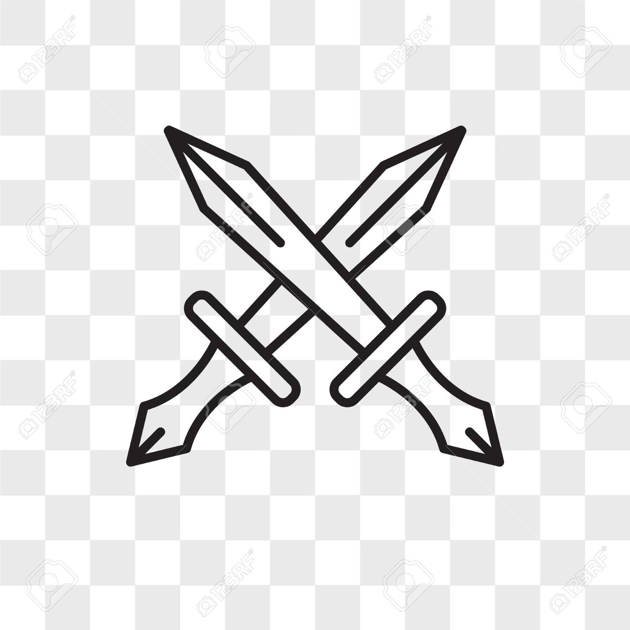 Swords Icon Stock Photos and Images - 123RF