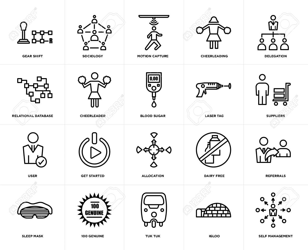 セルフマネジメント サプライヤー 委任 チアリーディング 睡眠 マスク 社会学 乳製品フリー リレーショナルデータベース ウェブuiアイコンパック ピクセルパーフェクトなどのの簡単な編集可能なアイコンのセット の イラスト素材 ベクタ Image