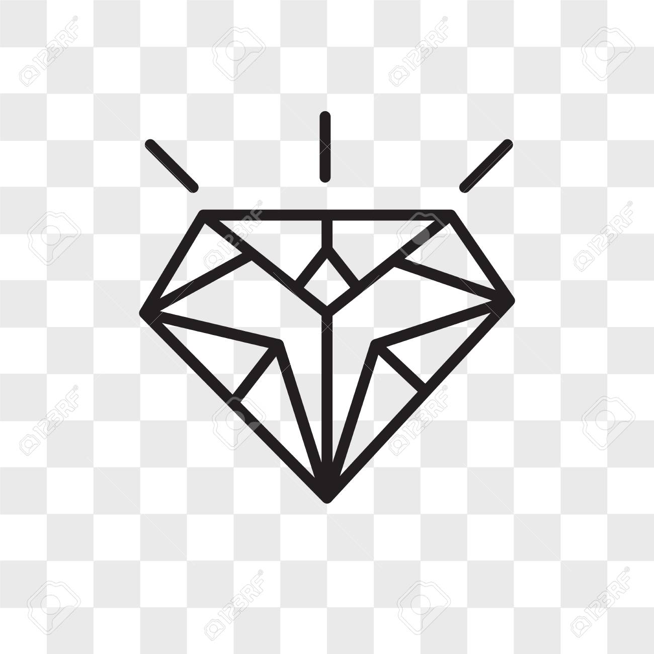 diamond vector icon isolated