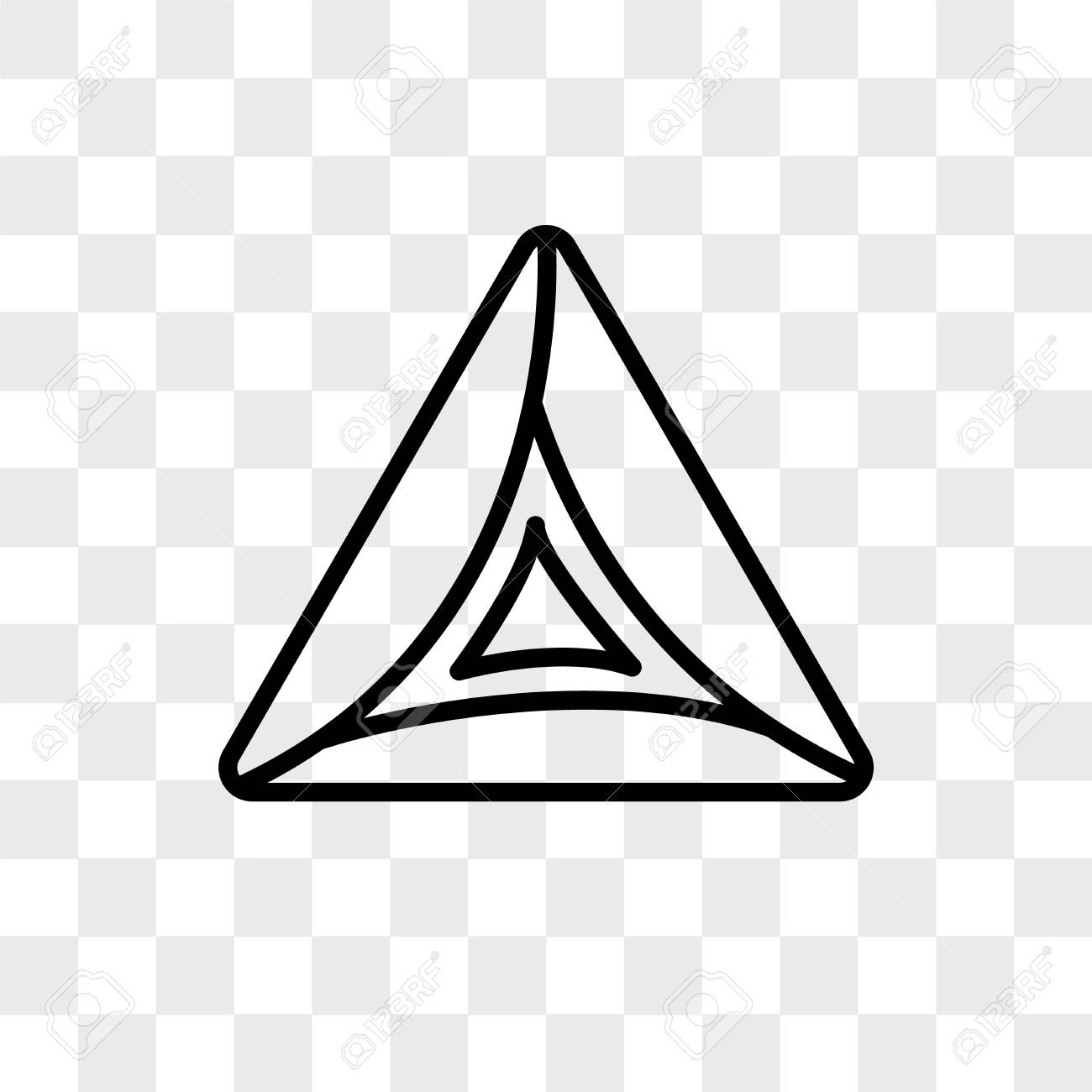 Hamantaschen Vector Icon Isolated On Transparent Background Royalty Free Cliparts Vectors And Stock Illustration Image 108466782