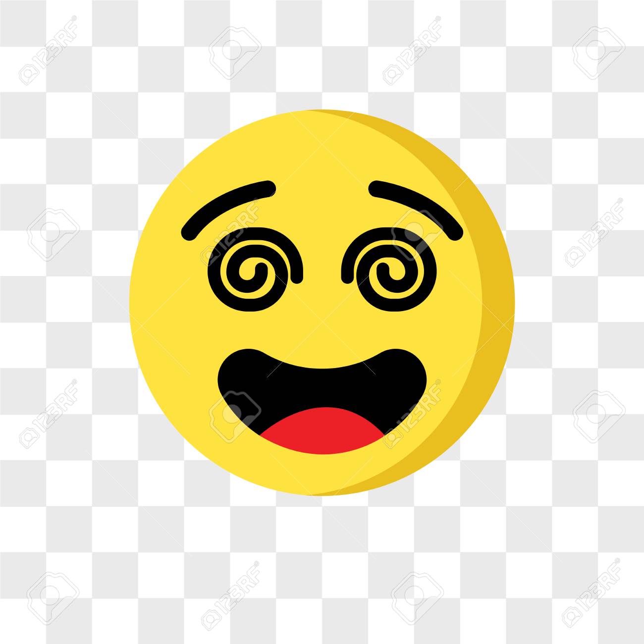 hypnotized emoji vector icon isolated on transparent background emoji vector