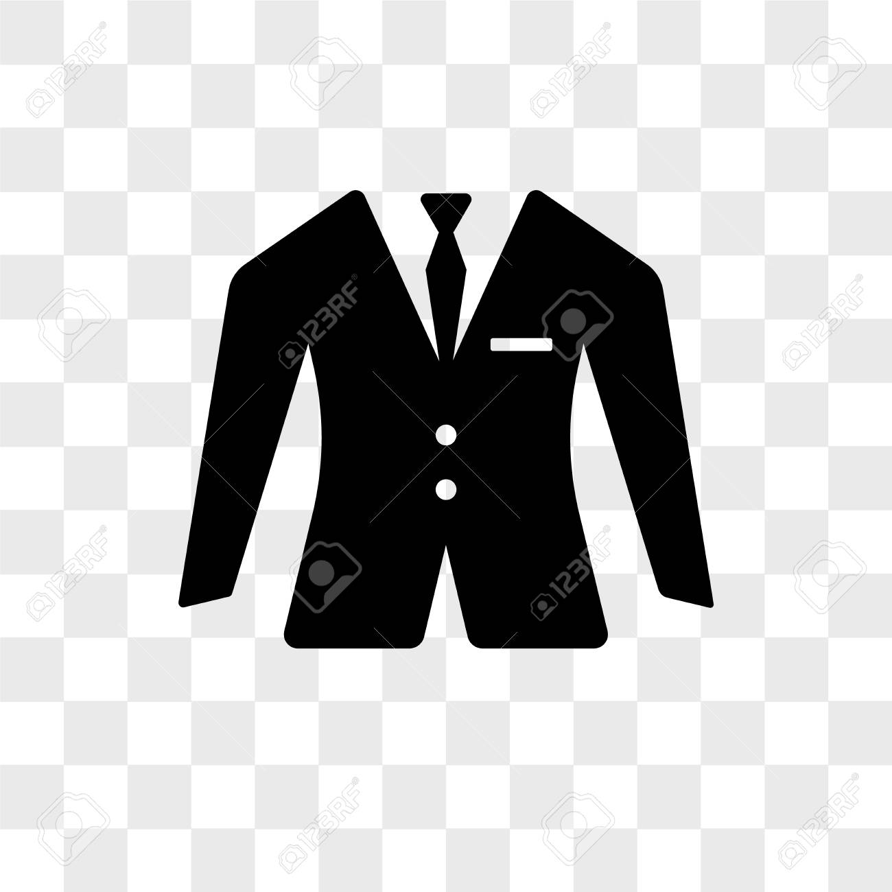 Suit vector icon isolated on transparent background, Suit logo..