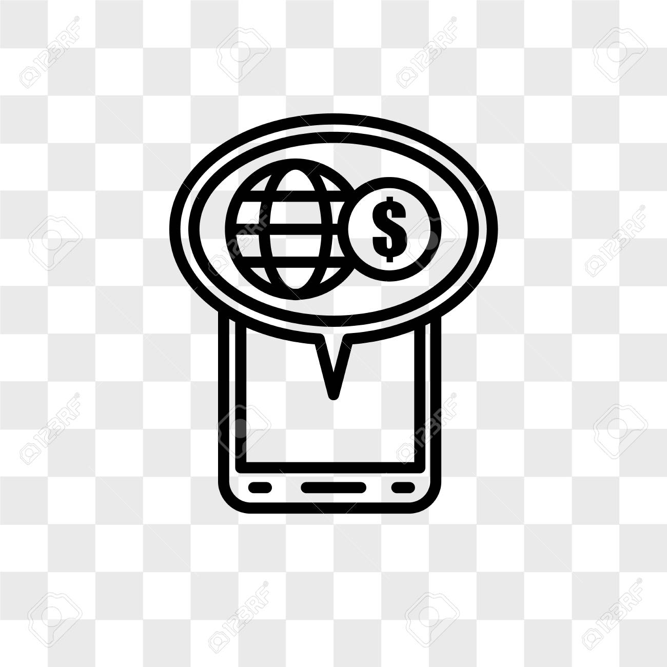 Online Banking Vector Icon Isolated On Transparent Background Online Banking Logo Concept Royalty Free Cliparts Vectors And Stock Illustration Image 108968678