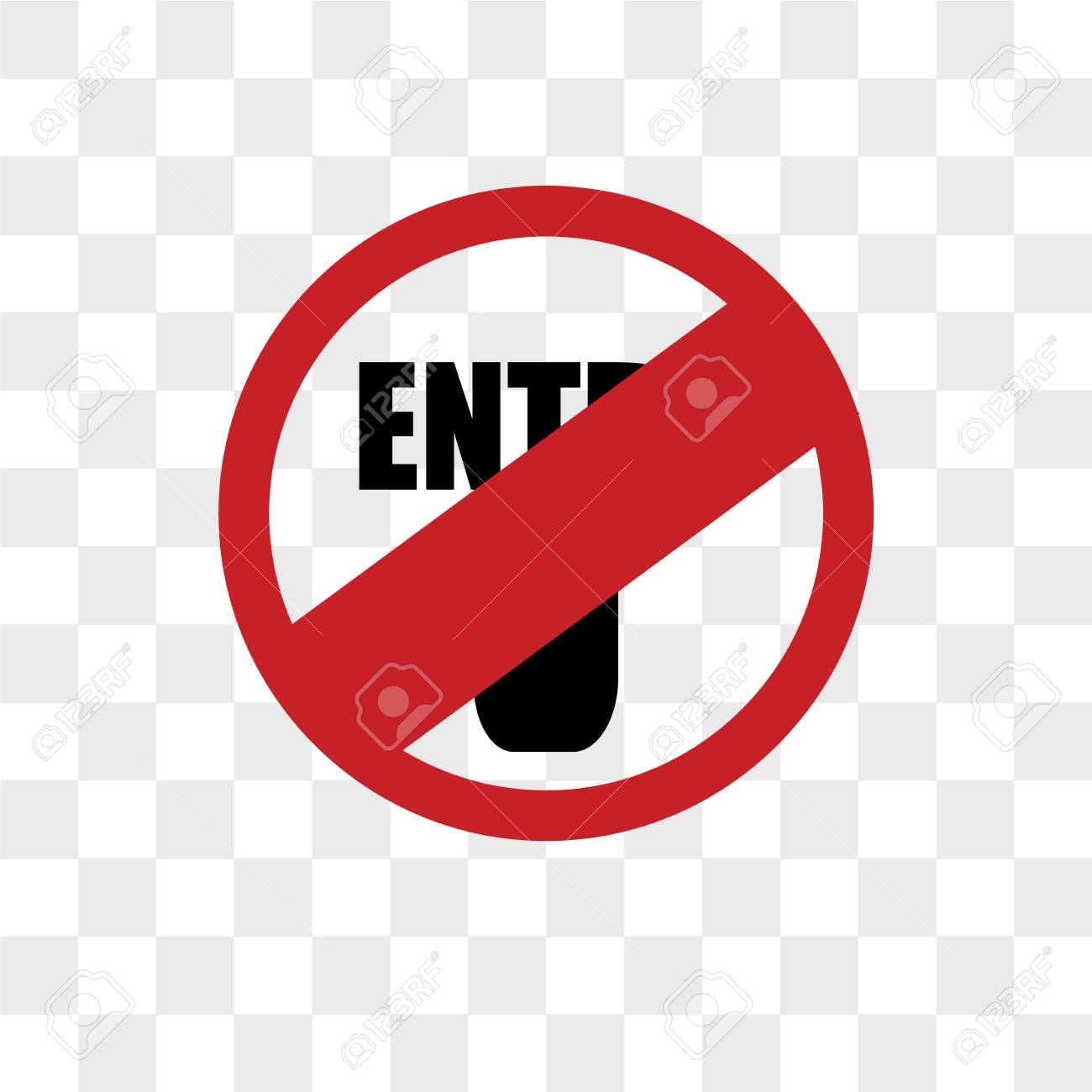 restricted entry vector icon isolated on transparent background restricted logo