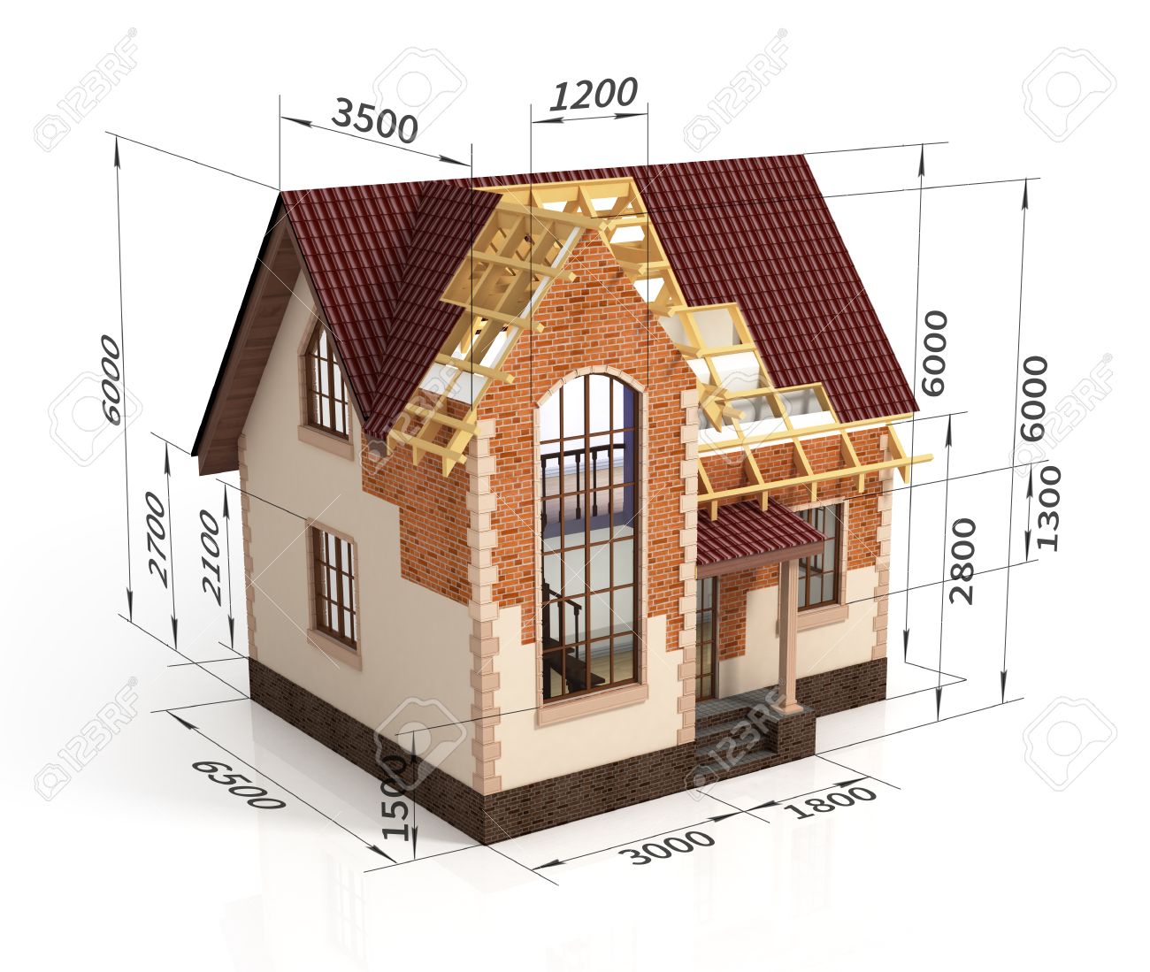 Construction haus planen design mischung übergang abbildung bauprozess mit dimension lizenzfreie bilder 37715352