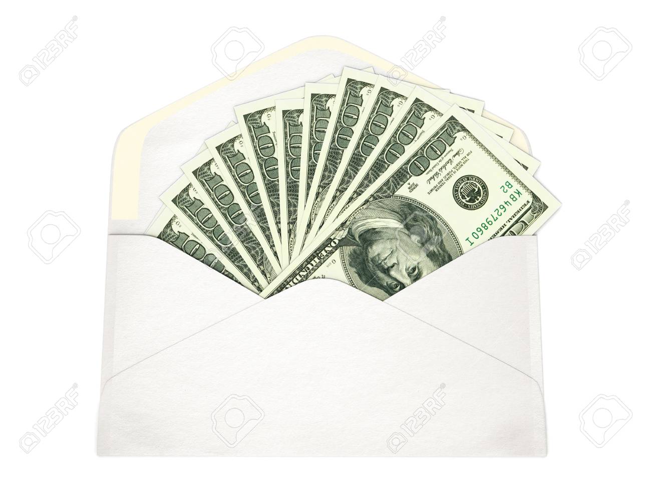 white envelope with money envelope with money