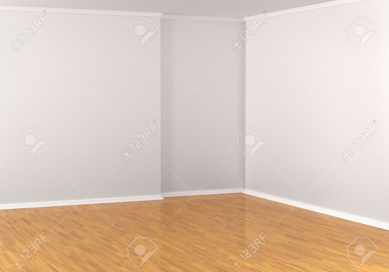 Empty Corner In A Room White Walls Parquet Flooring Laminate Empty Corner In A Room White Walls Parquet Flooring Laminate Hardwood Floor