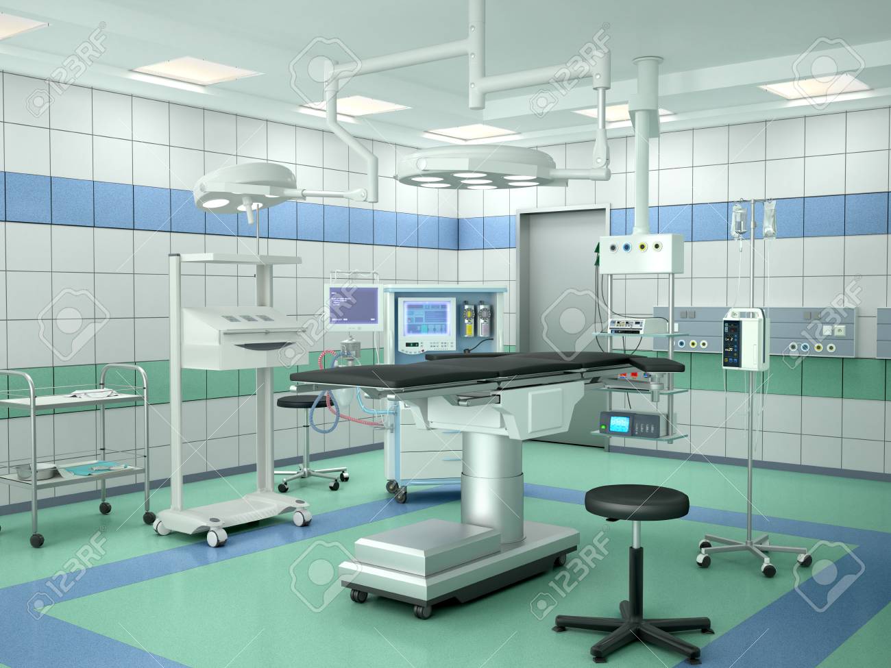 Operating Room With Equipment 3d Illustration Stock Photo Picture And Royalty Free Image Image