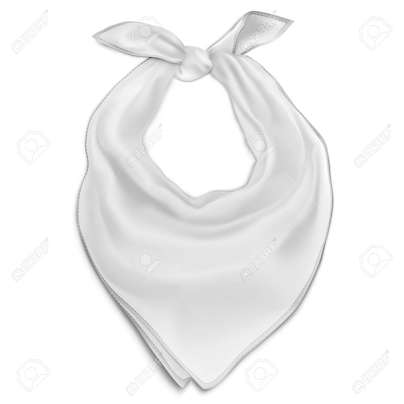 Vector Mock Up White Bandana Buff For Neck Stock Photo Picture And Royalty Free Image Image 107512754