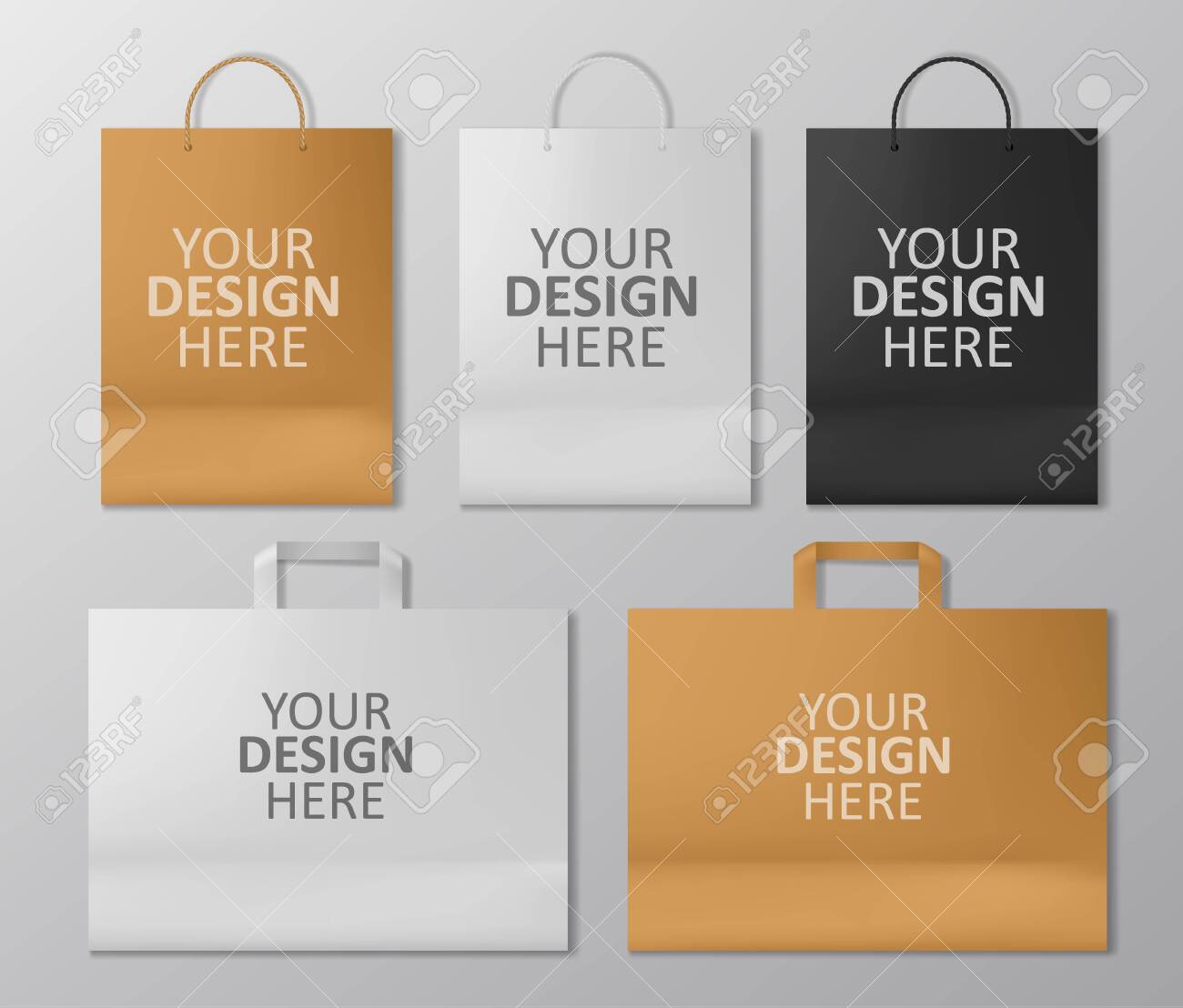 realistic shopping bag mockup shopping bags mockup