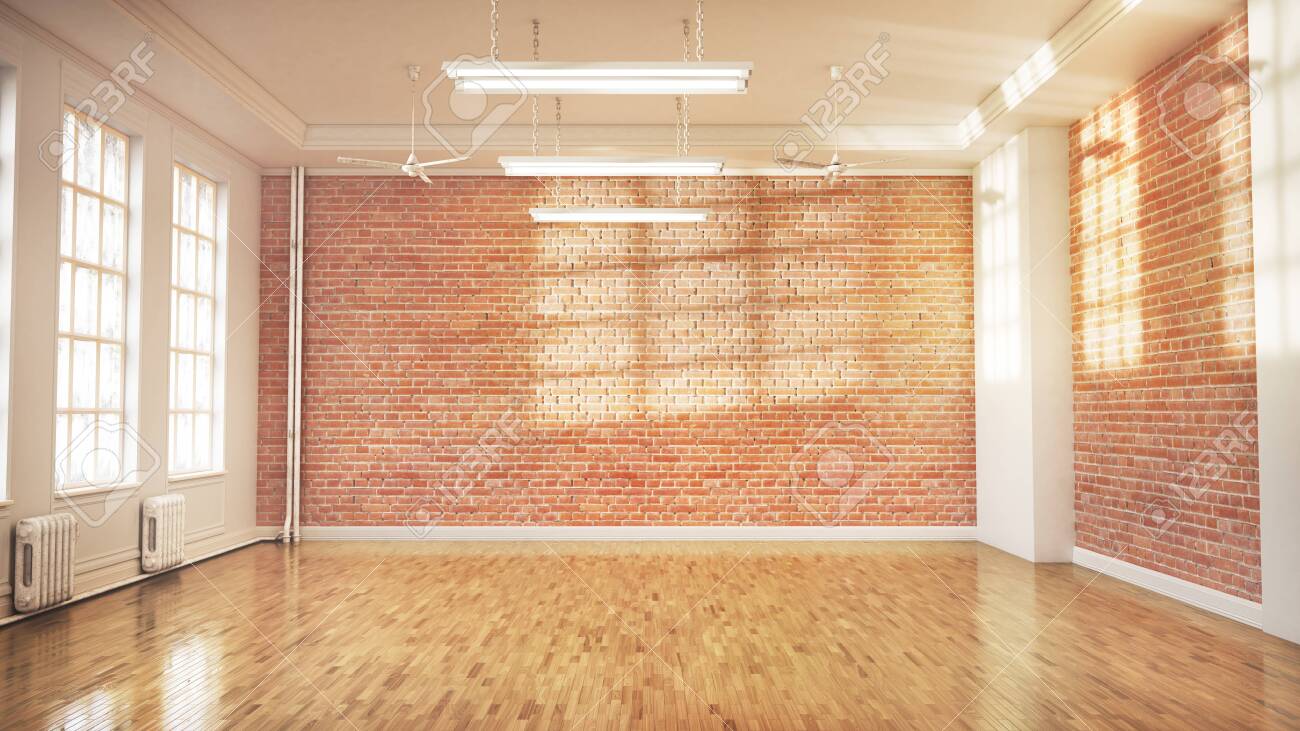 Dance Or Ballet Studio Interior 3d Illustration Stock Photo