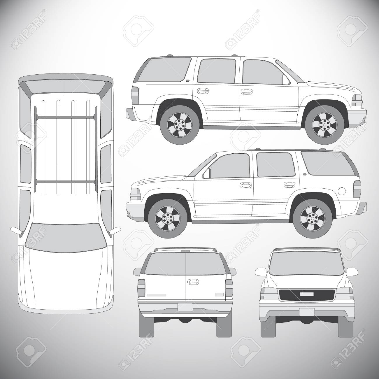 automobile template for graphic