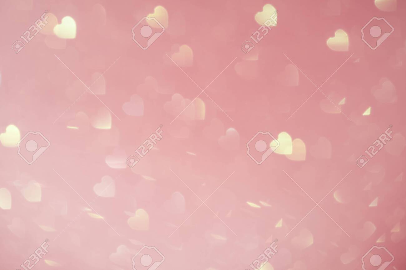 A Bunch Of Pink Love Heart Landscape Blured Background Valentine Love Pink  Background Background Image And Wallpaper for Free Download