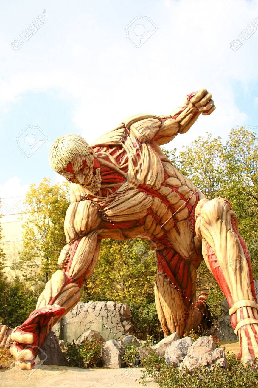 attack on titan statue