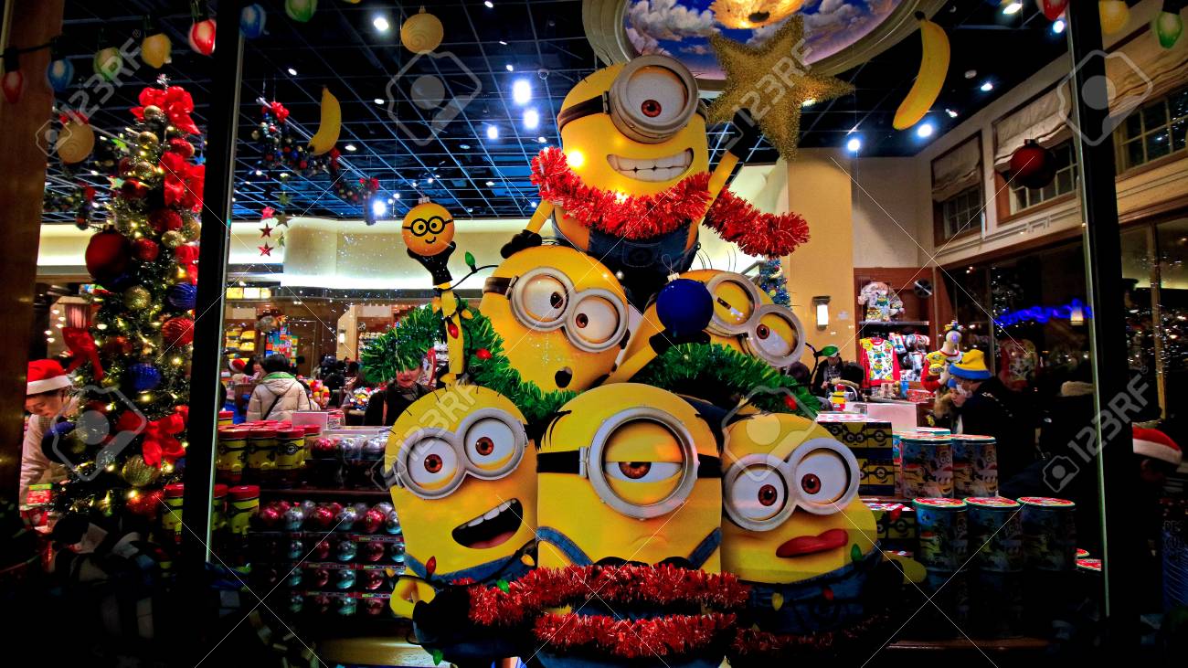 Immagini Minions Natale.Immagini Stock Osaka Giappone 1 Dicembre 2017 Statua Di Happy Minions Situata Negli Universal Studios Japan Minions Sono Personaggi Famosi Dell Animazione Cattivissimo Me Image 91352032