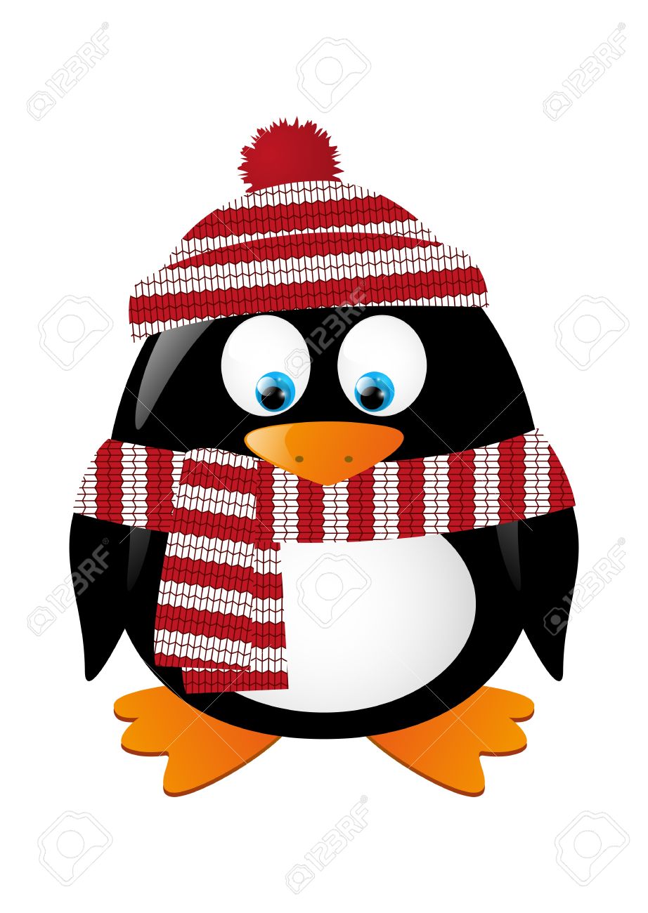 Netter Winter Pinguin Isoliert Auf Weissem Lizenzfrei Nutzbare Vektorgrafiken Clip Arts Illustrationen Image 16461655