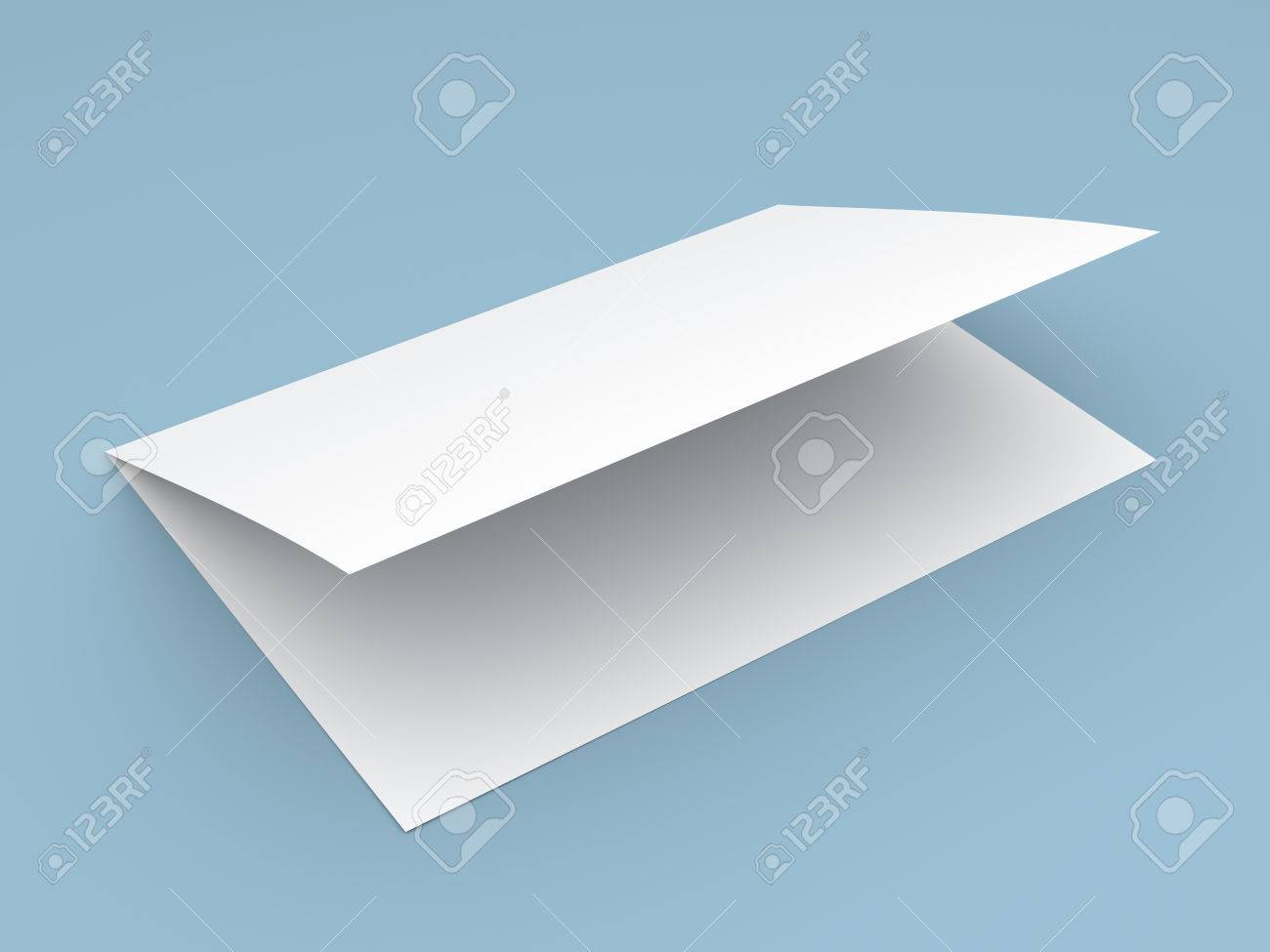 blank folded flyer booklet postcard business card or brochure