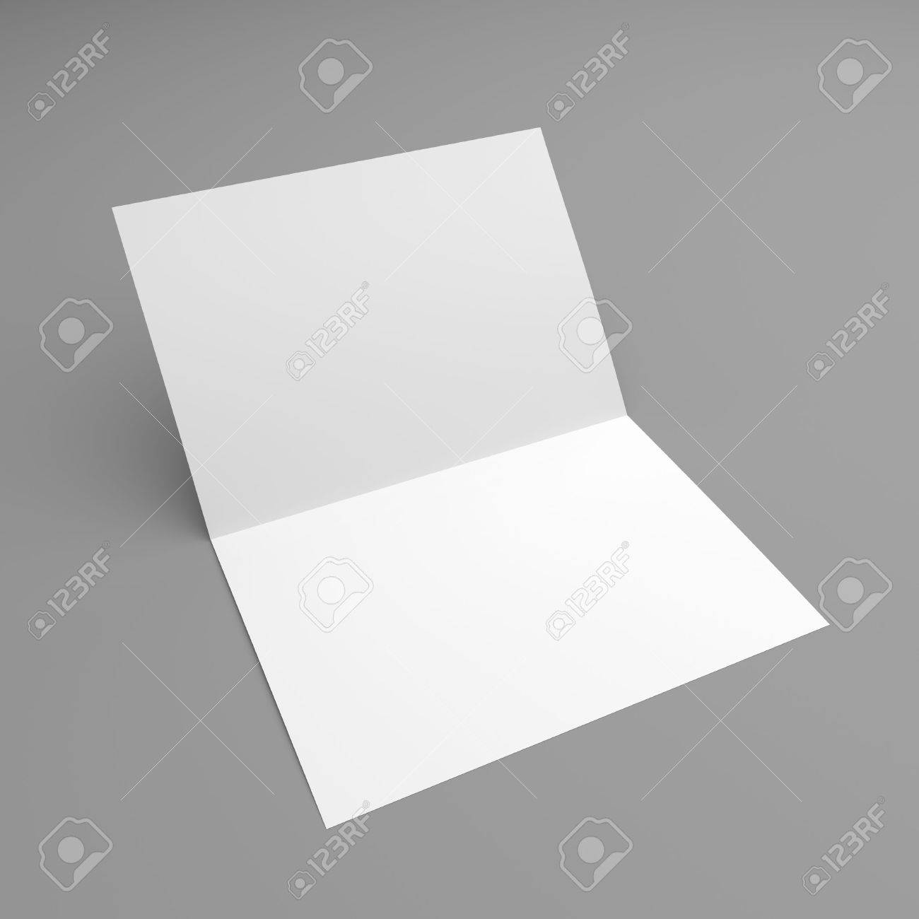 blank folded flyer booklet postcard business card or brochure