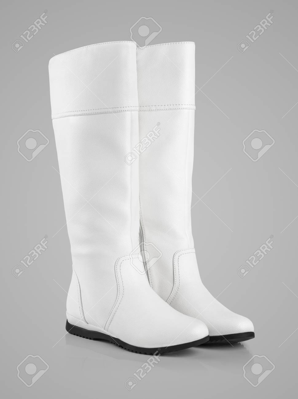 tall white boots