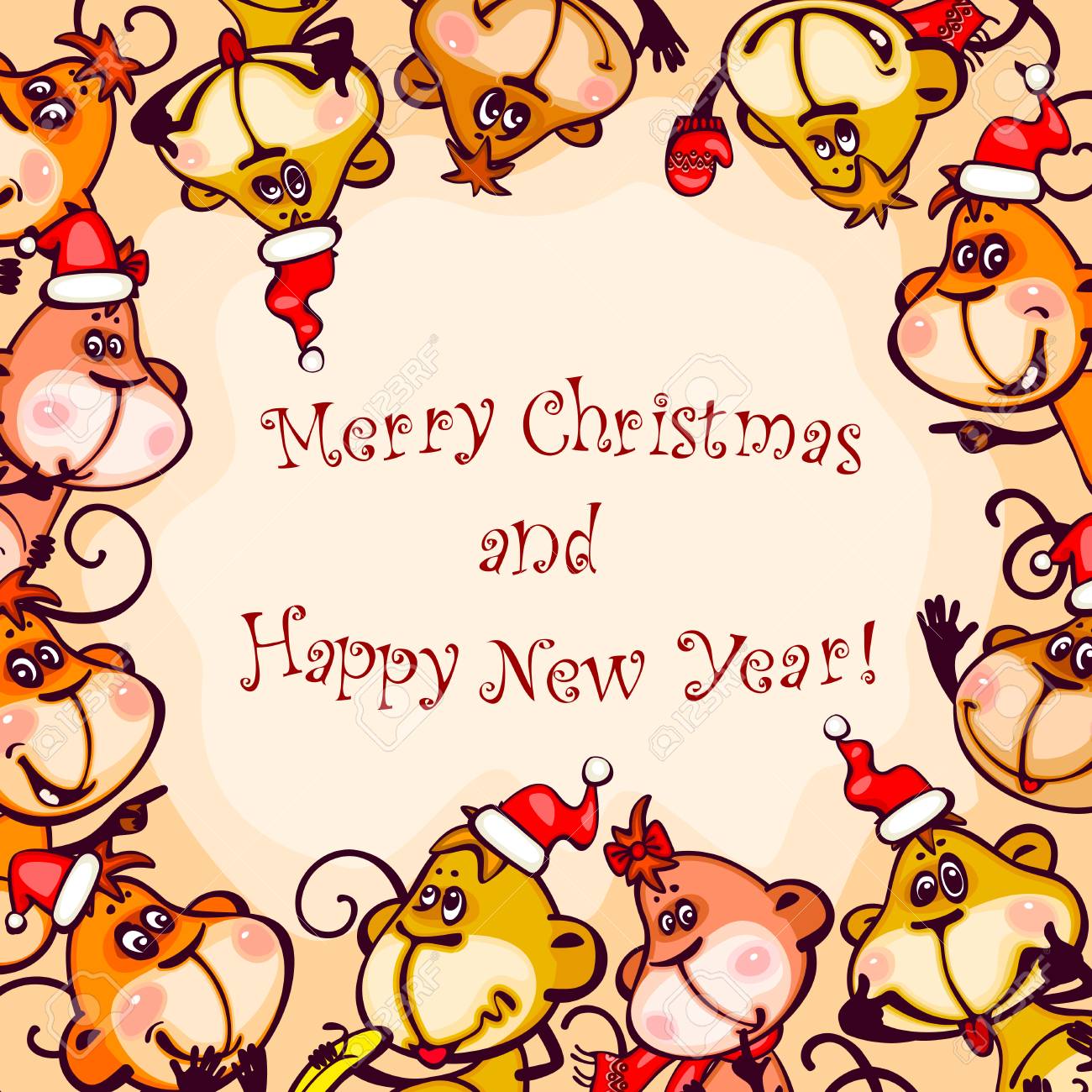 ポストカード干支はがき 16 文字サル のイラスト素材 ベクタ Image ポストカード干支はがき 16 文字サル のイラスト素材 ベクタ Image