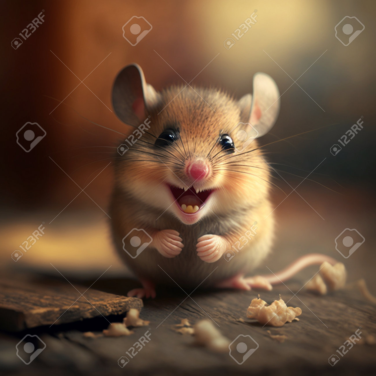 Adorable Bébé Souris Mignon Rire Ai Banque D'Images et Photos Libres De  Droits. Image 201878896