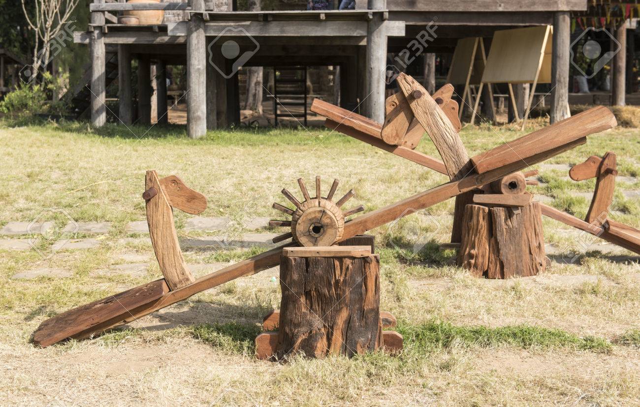 balancin madera jardin