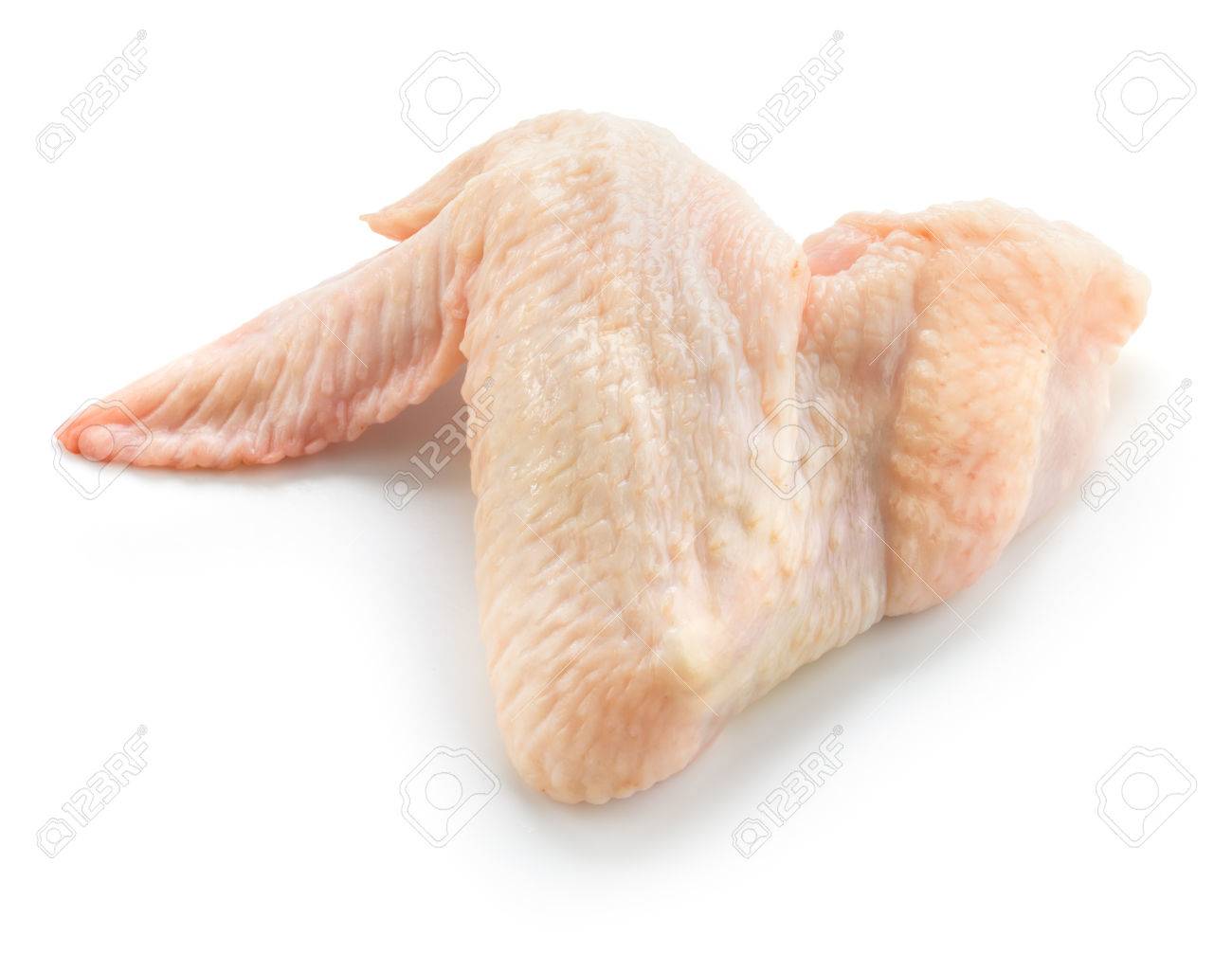 raw chicken wing isolated on white background stock photo picture