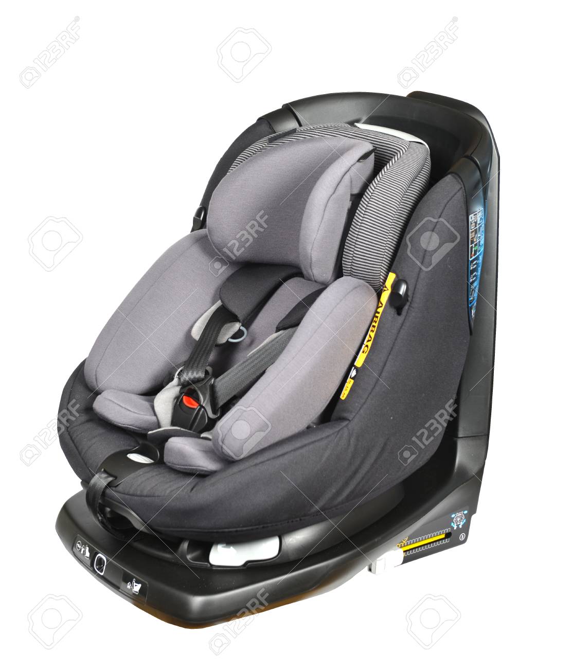 Rotatable Gray Baby Car Seat With Isofix System