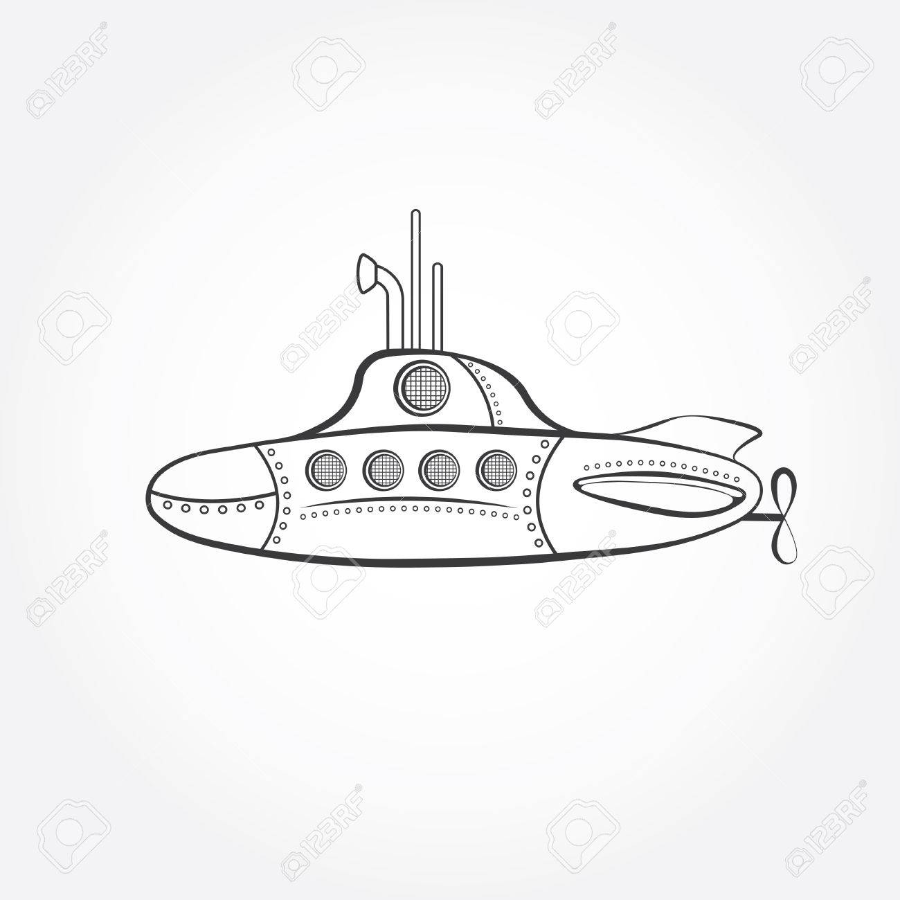 cartoon submarine vector design template royalty free cliparts