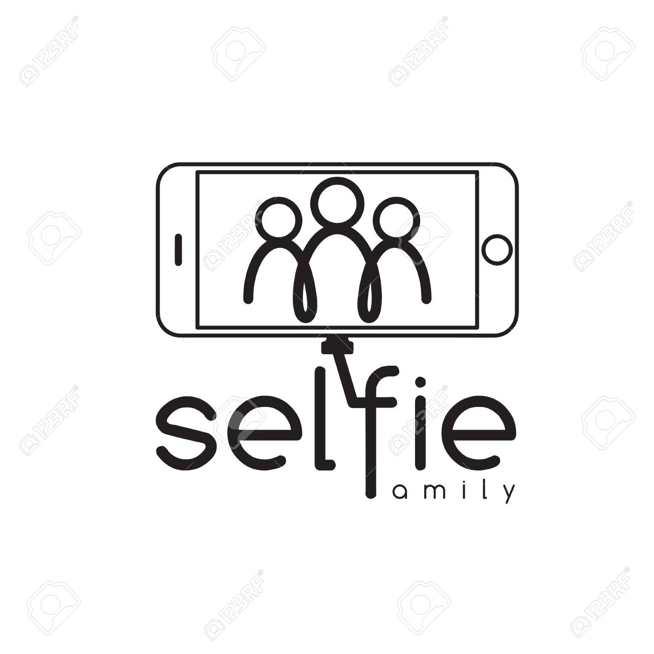 happy family selfie design template royalty free cliparts vectors