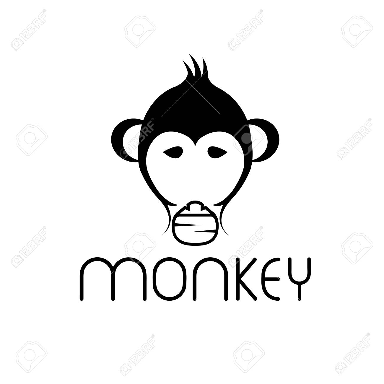 monkey vector design template royalty free cliparts vectors and