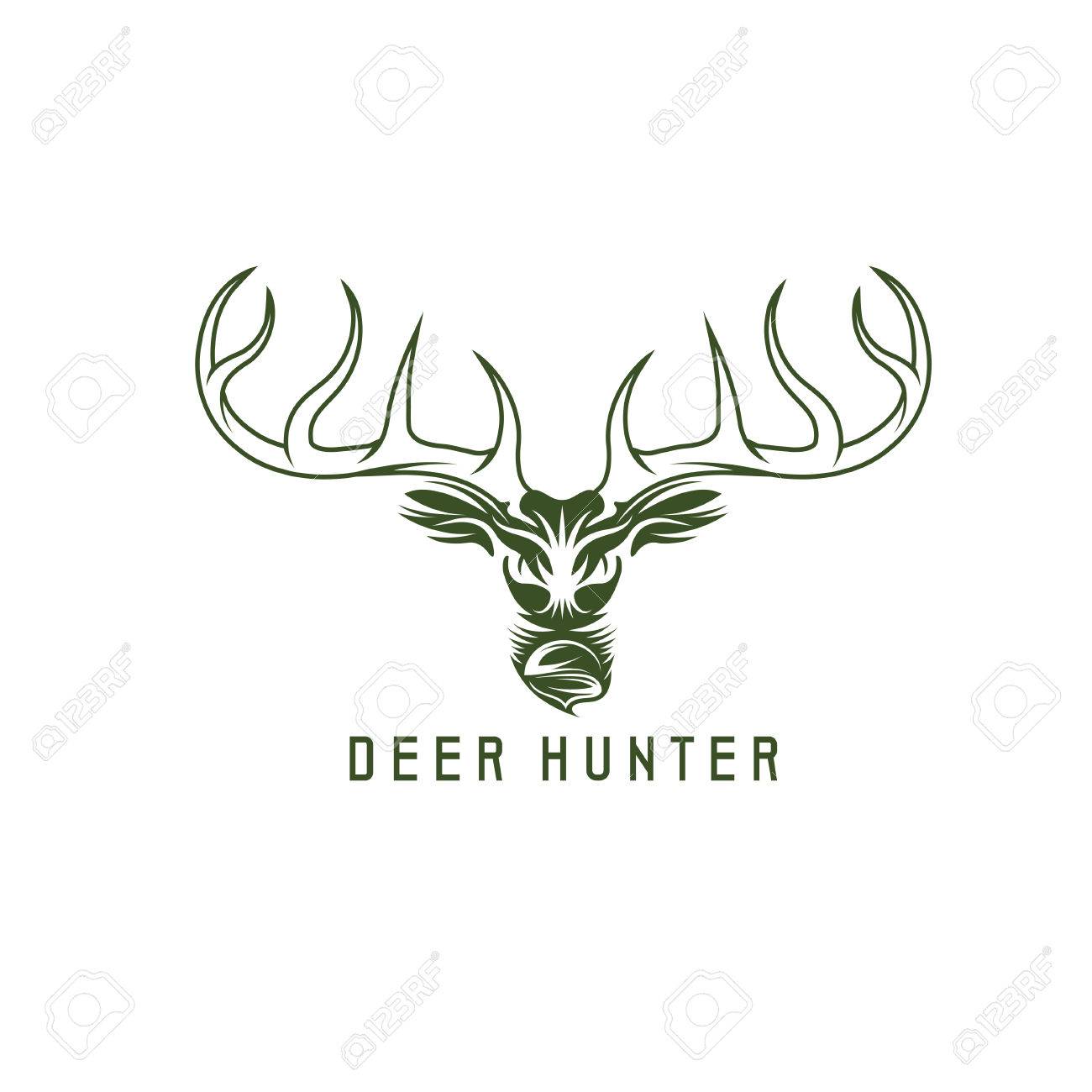 deer head vector design template hunting illustration royalty free