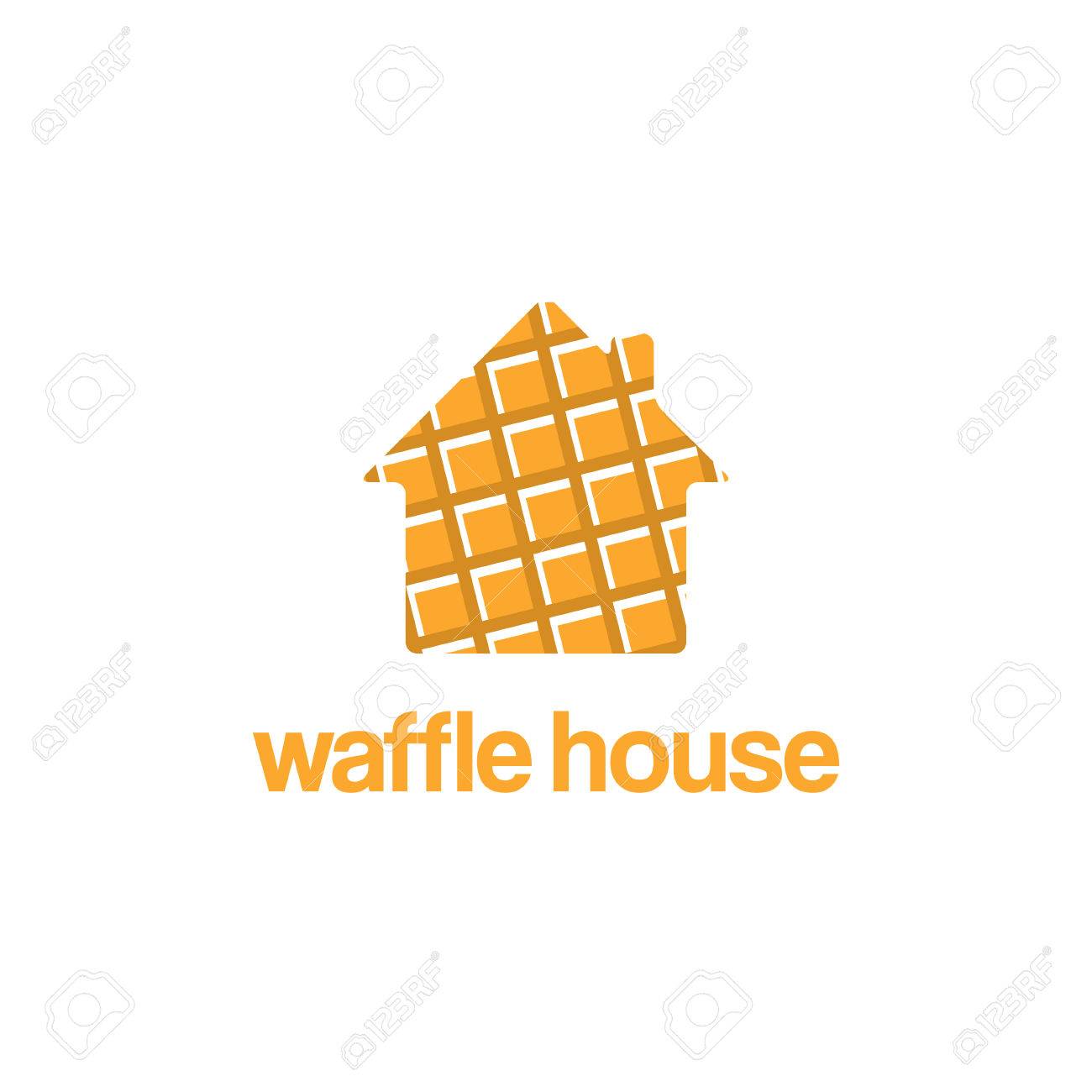 Logo Template Design Of Waffle House Vector Illustration Royalty