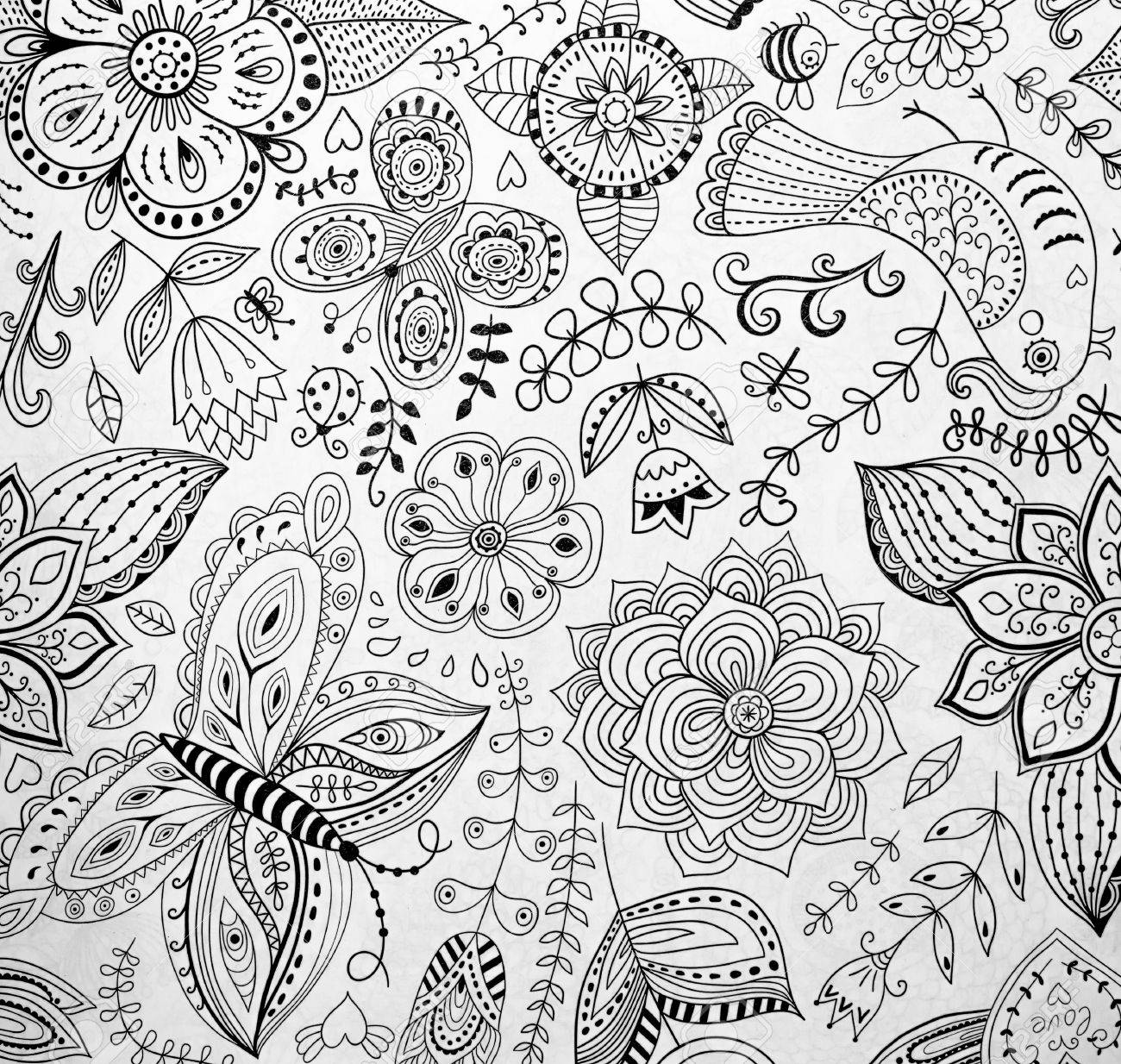 Abstraction Coloring Pages For Adults,stress Relief, Top View - Abstraction Coloring Pages For Adults,stress Relief, Top View
