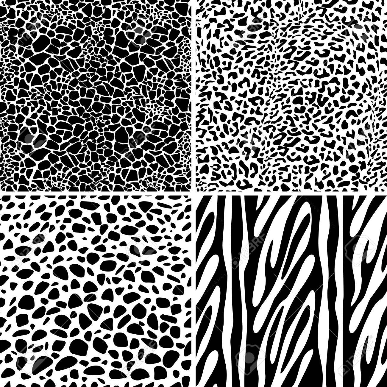 Animal Print Set Seamless Pattern Giraffe Leopard Cheetah Royalty Free Cliparts Vectors And Stock Illustration Image 29902780