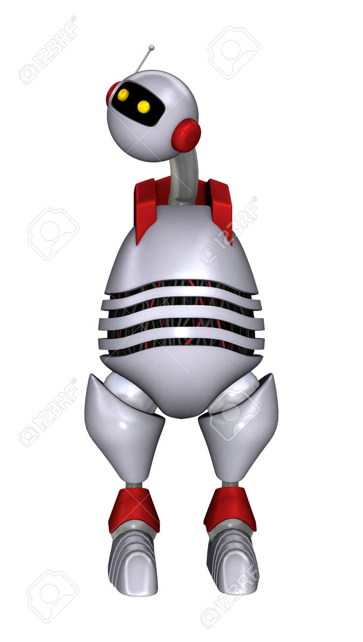 白い背景に分離された面白いロボットのデジタル 3 D レンダリングします の写真素材 画像素材 Image 白い背景に分離された面白いロボットのデジタル 3 D レンダリングします の写真素材 画像素材 Image