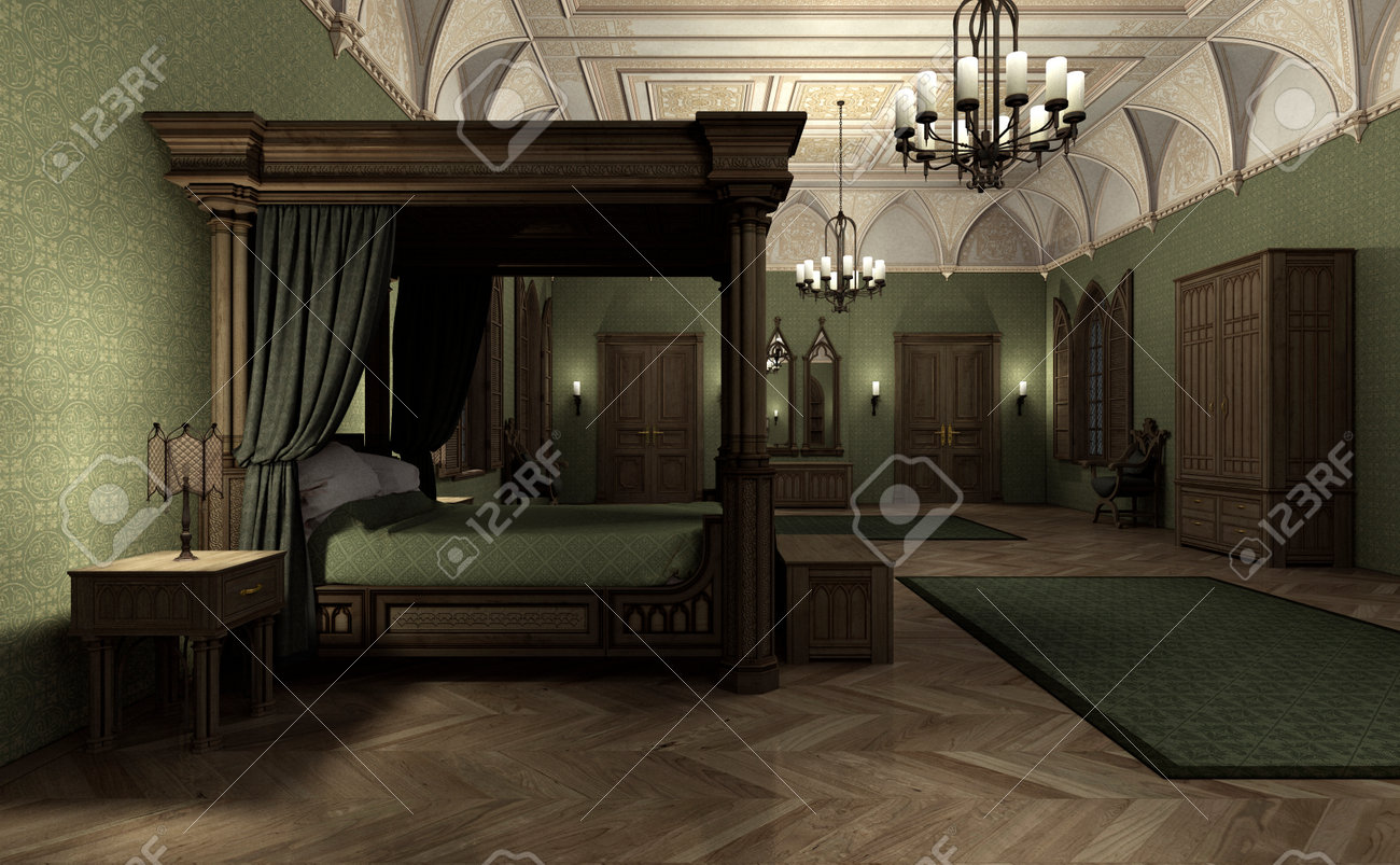 3D Rendering Of A Gothic Medieval Style Dark Palace Stock Photo, Picture  and Royalty Free Image. Image 91620291., image size:1300x803