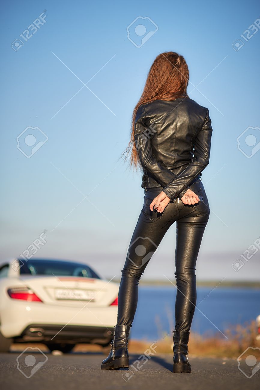 leather pants sexy girl