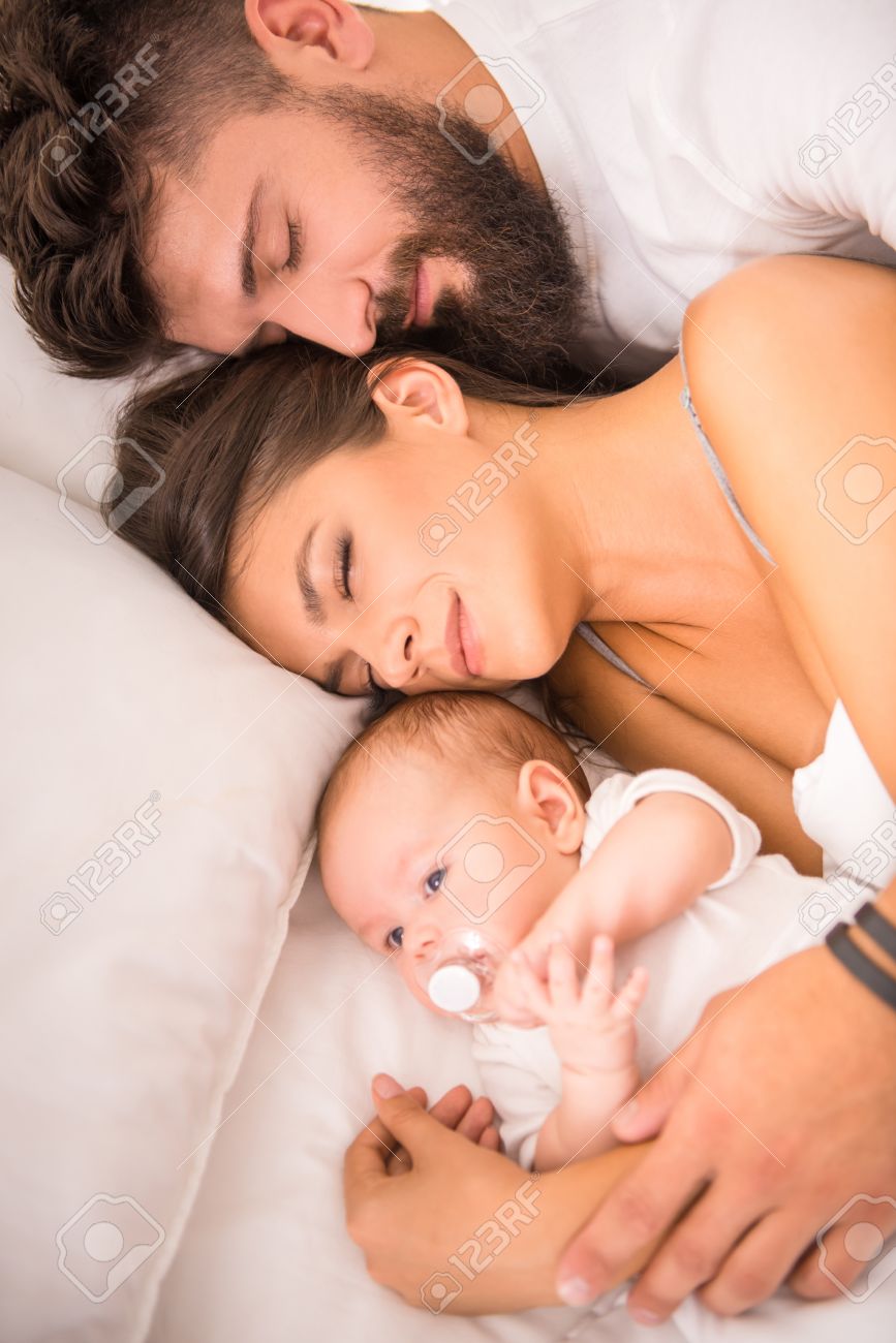 bed for new parents and baby