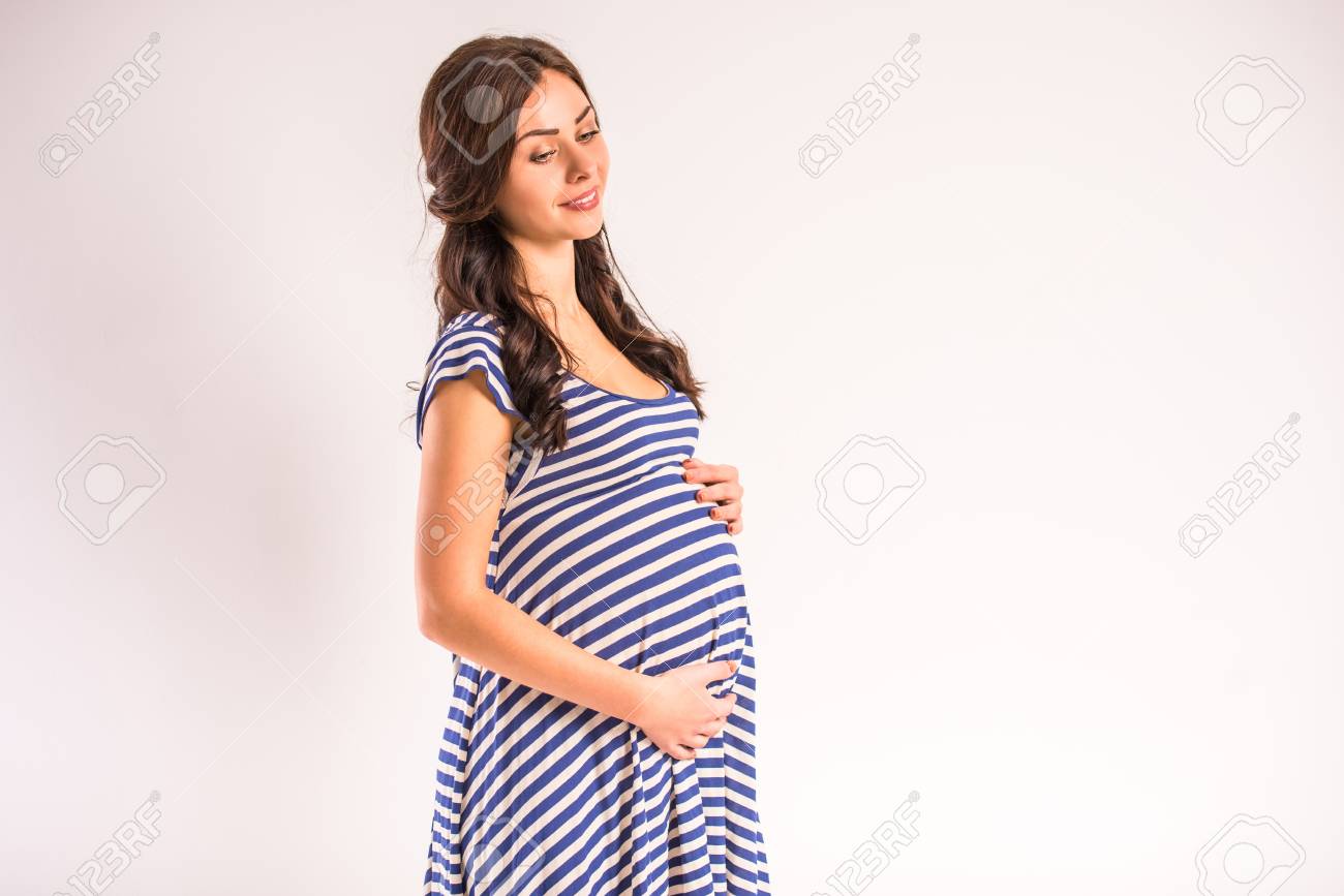 vestido rayas embarazada