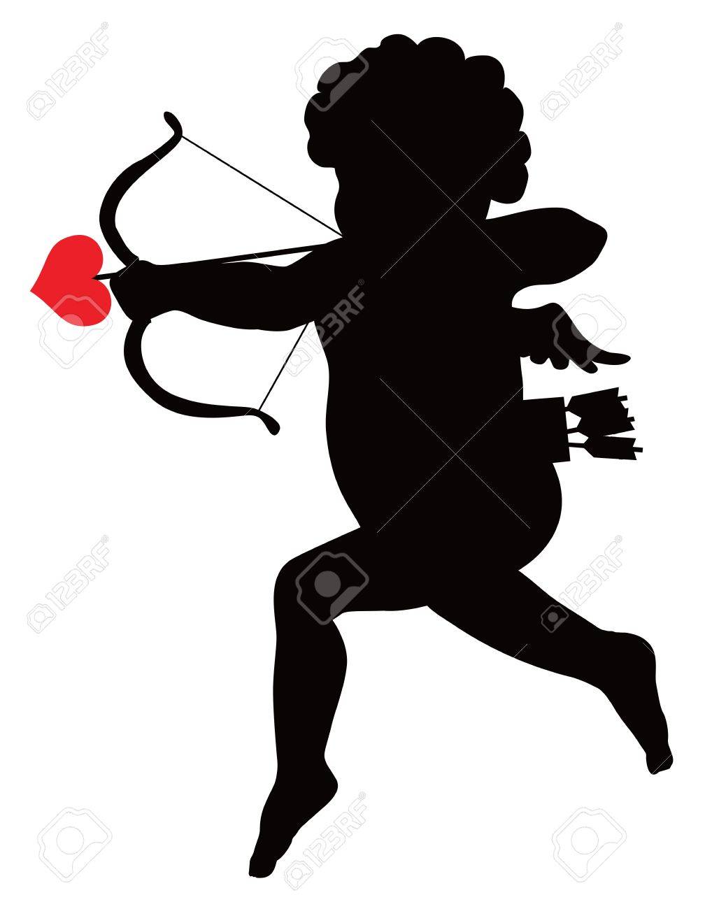弓と矢のシルエットとの情事 のイラスト素材 ベクタ Image 弓と矢のシルエットとの情事 のイラスト素材 ベクタ Image