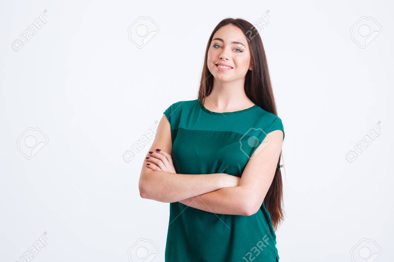 白い背景に渡った腕長い髪立って美しい幸せな若い女 の写真素材 画像素材 Image 白い背景に渡った腕長い髪立って美しい幸せな若い女 の写真素材 画像素材 Image