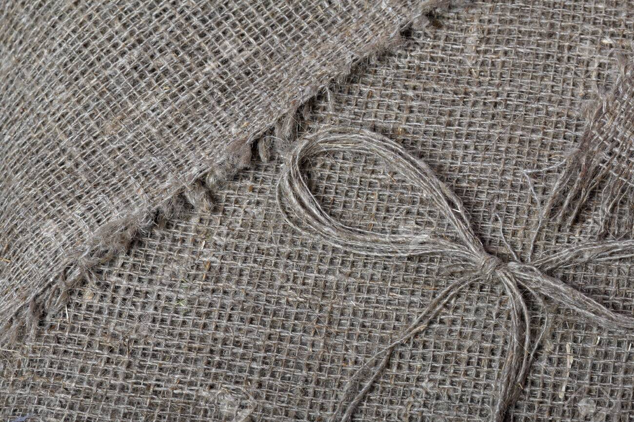 coarse linen fabric