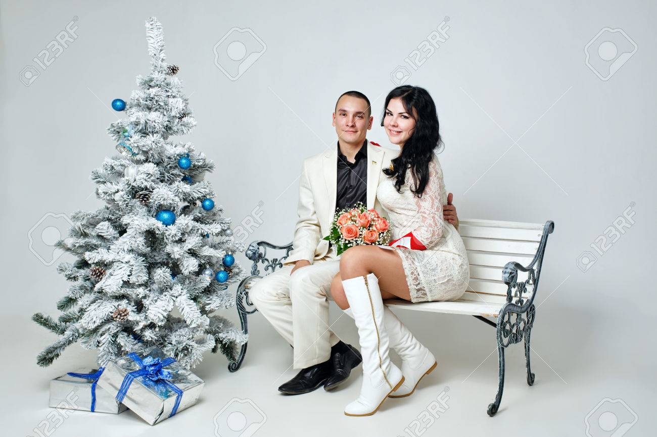 Exceptional Christmas Gifts For Married Couples Young Part - 5: Stock Photo - Young Loving Married Couple Near Christmas Tree With Gifts