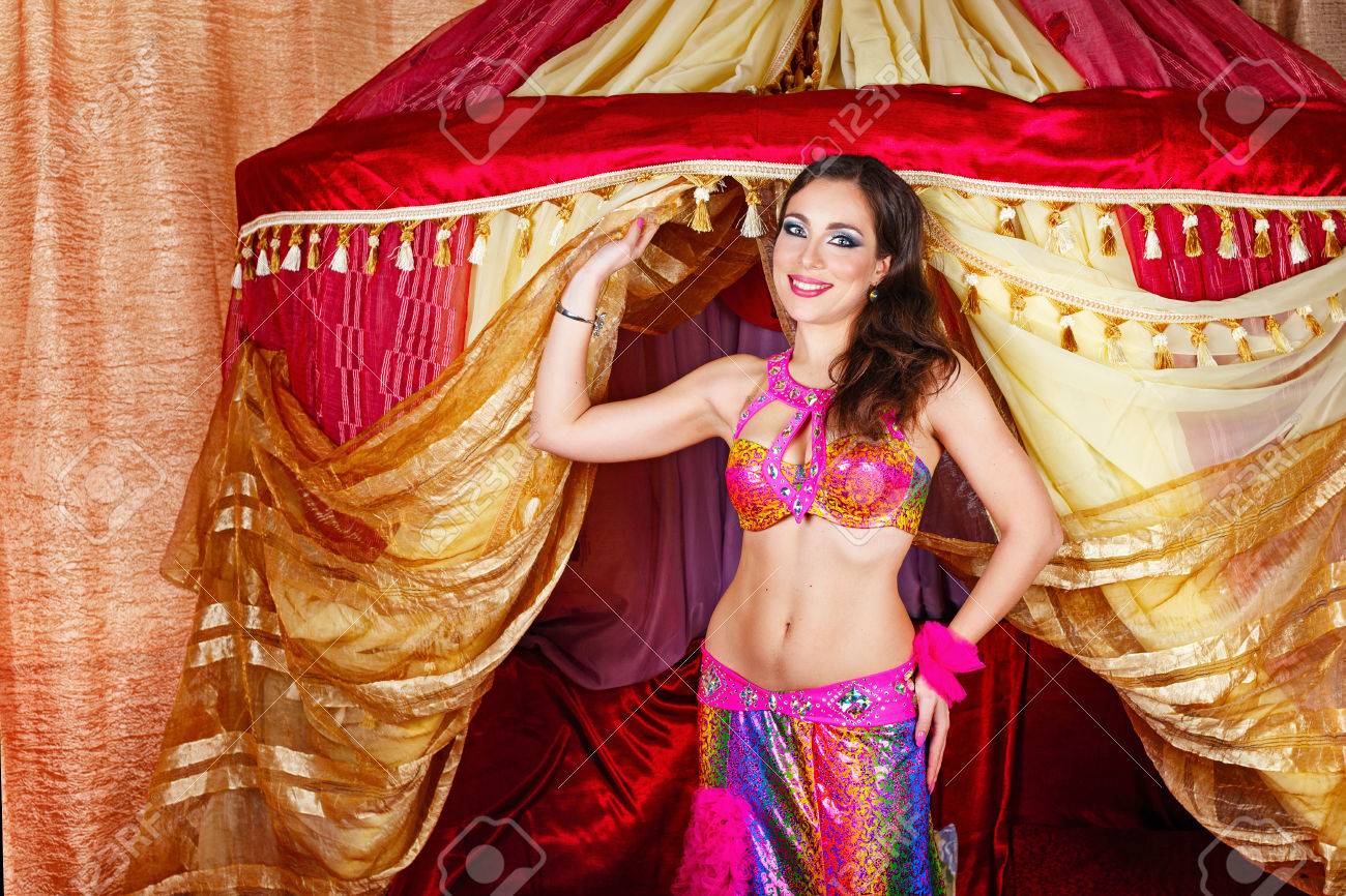 Sexy Oriental Beauty Dancing Belly Dance In Front Of The Tent The Concept Of The Sexy Oriental Beauty Dancing Belly Dance In Front Of The Tent The Concept Of The