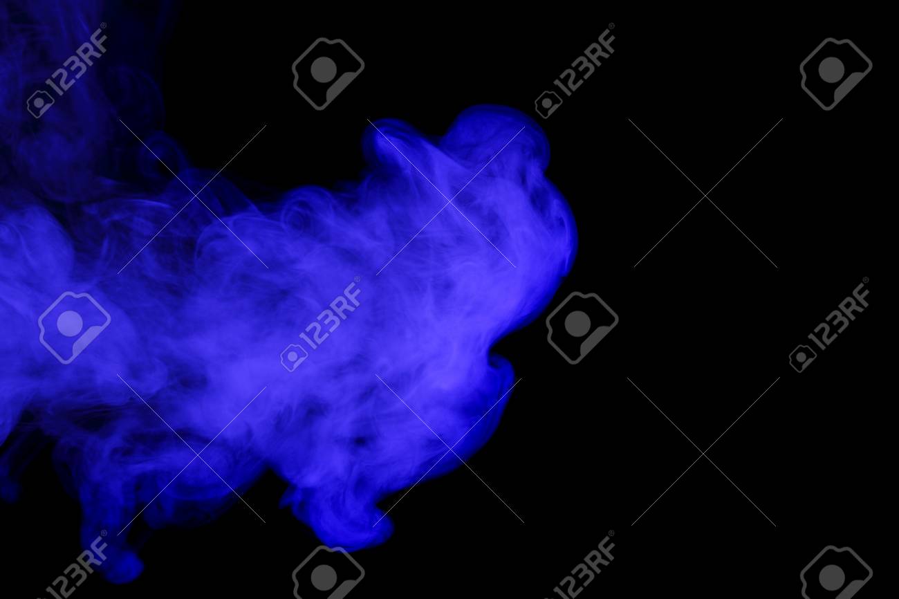 abstract art blue smoke hookah on a black background inhalation smoke font generator