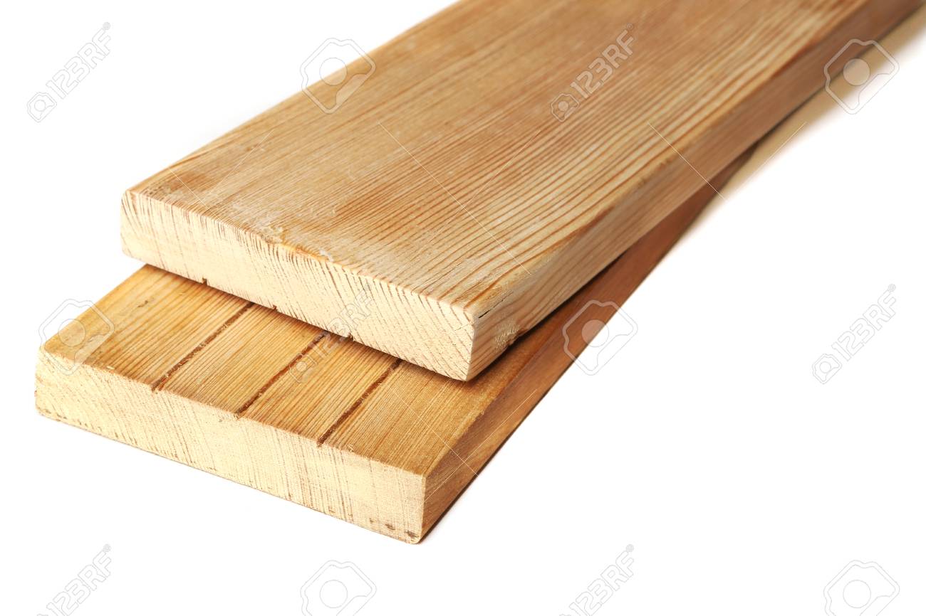Tatina Vikendica 120821361-two-larch-wood-plank-boards-isolated-on-white-background-wood-planks-close-up-view-