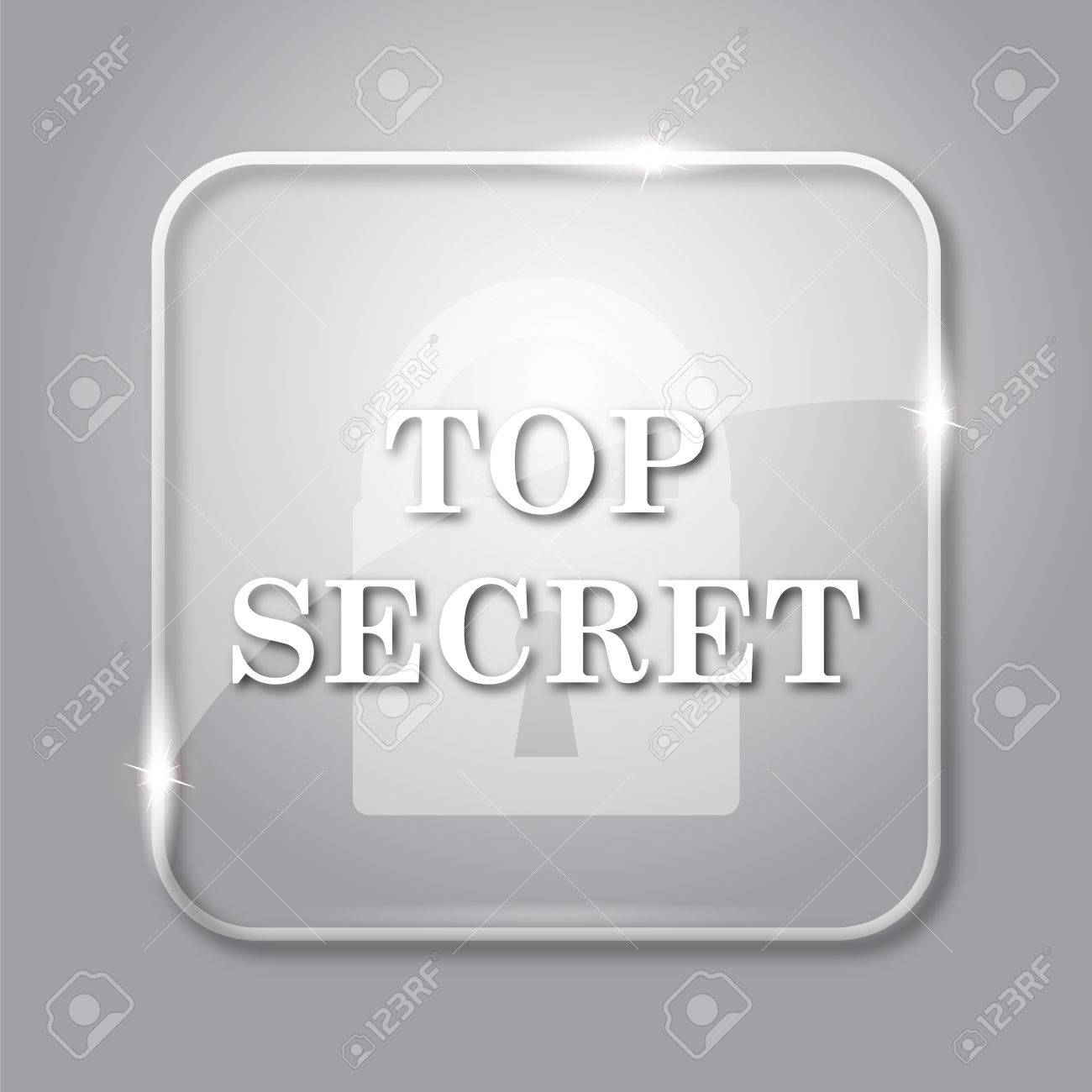 Top Secret Icon Transparent Internet Button On Grey Background Stock Photo Picture And Royalty Free Image Image